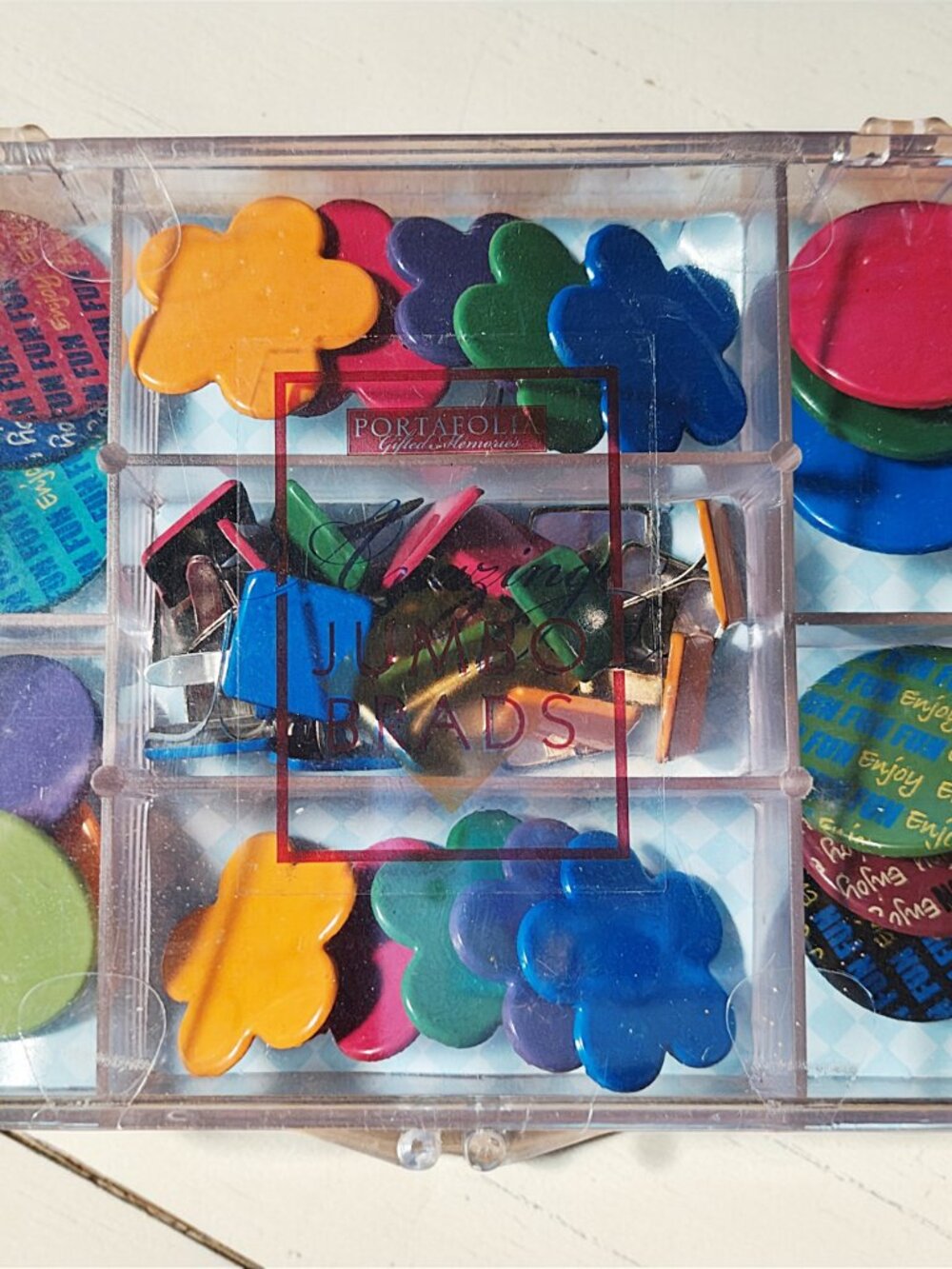 Portafolia Gifted Memories Colorful Jumbo Large Metal Brads 34 pcs
